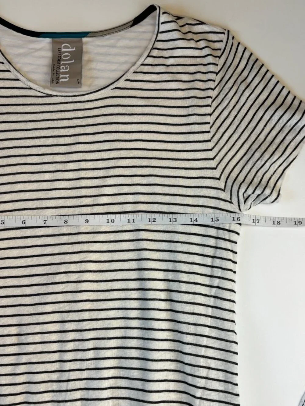 Bundle 2/$30! Dolan Left Coast Linen Stripe Ruched Dress Size Small EUC - Picture 11 of 13